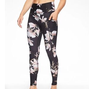 Athleta Salutation Stash Pocket Floral Magnolia Tight